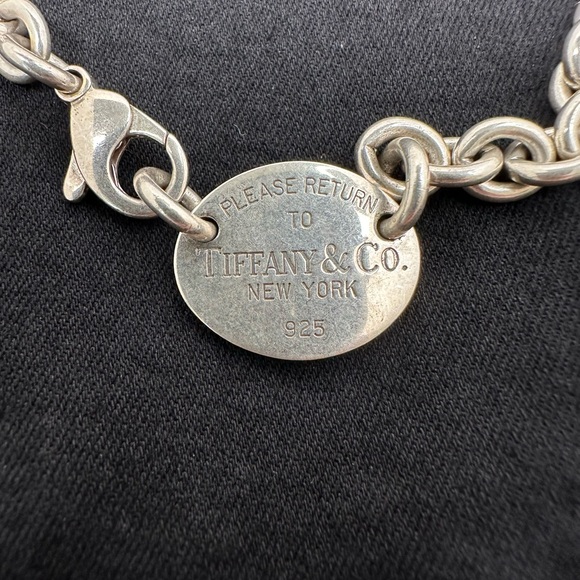 TIFFANY & CO. RETURN TO TIFFANY 925 VINTAGE OVAL TAG NECKLACE - Picture 9 of 13